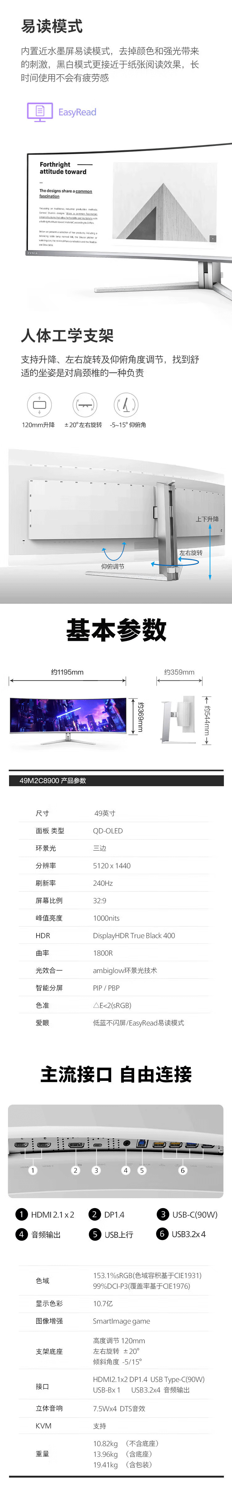 飞利浦（PHILIPS）49英寸超宽曲面带鱼屏原生10bitQD-OLED5K-240Hz0_03.gif